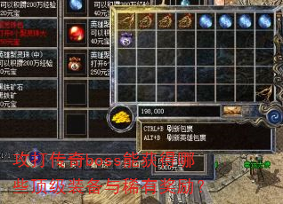 ������boss�ܻ����Щ����װ����ϡ�н�����